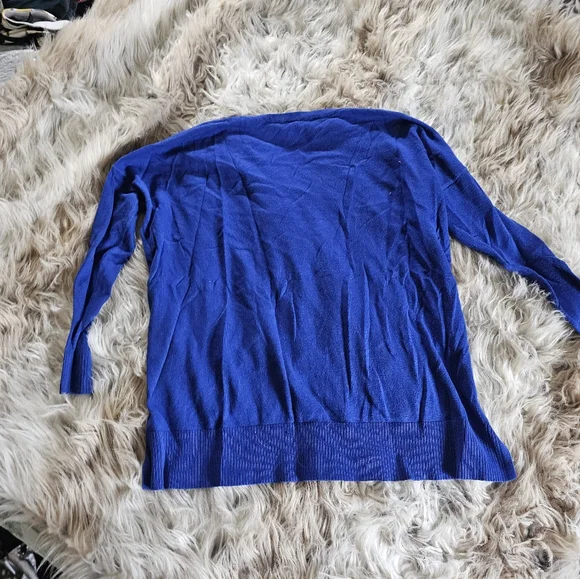 Express Royal Blue V-Neck Sweater - Picture 2 of 4